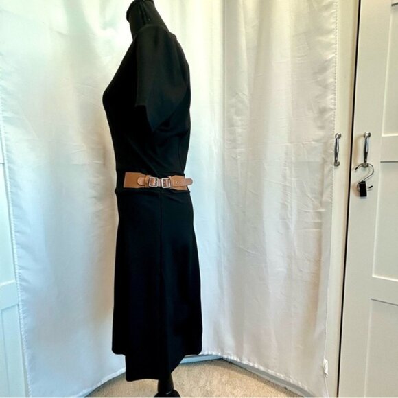Ellen Tracy Black Belted Short Sleeve Fit & Flare Dress Sz S NWOT - Picture 5 of 15